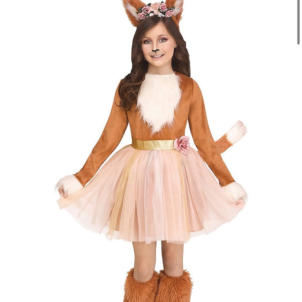 Spirit Halloween costume Shimmer Fox medium 8-10